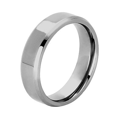 Boston Bay Diamonds Titanium Beveled Wedding Band - Men