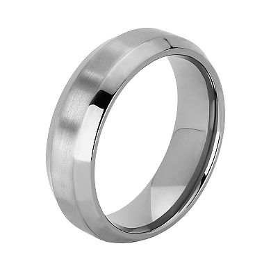 Boston Bay Diamonds Titanium Beveled Wedding Band - Men