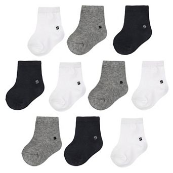 Baby Boy Jumping Beans® 10 pk Solid Crew Socks