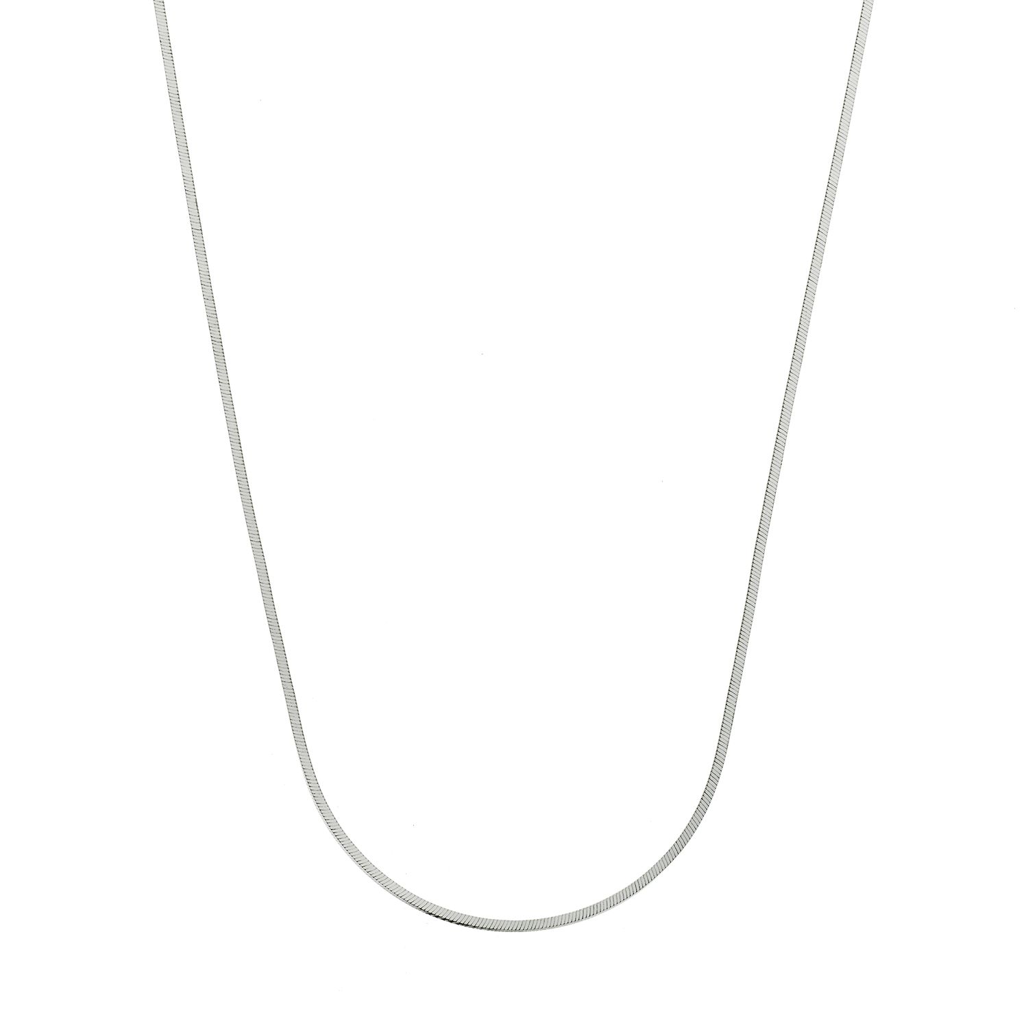 Sterling Silver Coated Snake Chain Necklace 18\" - Buy 2 Get 1 Free - Alloy Base, Silver Look