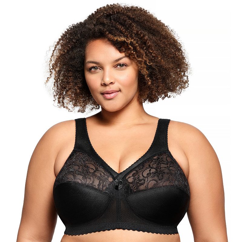 Glamorise MagicLift Original Full-Figure Wireless Support Bra 1000, Women's, Size: 38 I, Black