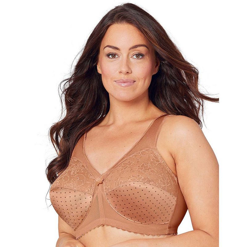 Glamorise MagicLift Original Full-Figure Wireless Support Bra 1000, Women's, Size: 36 I, Cafe Au Lait