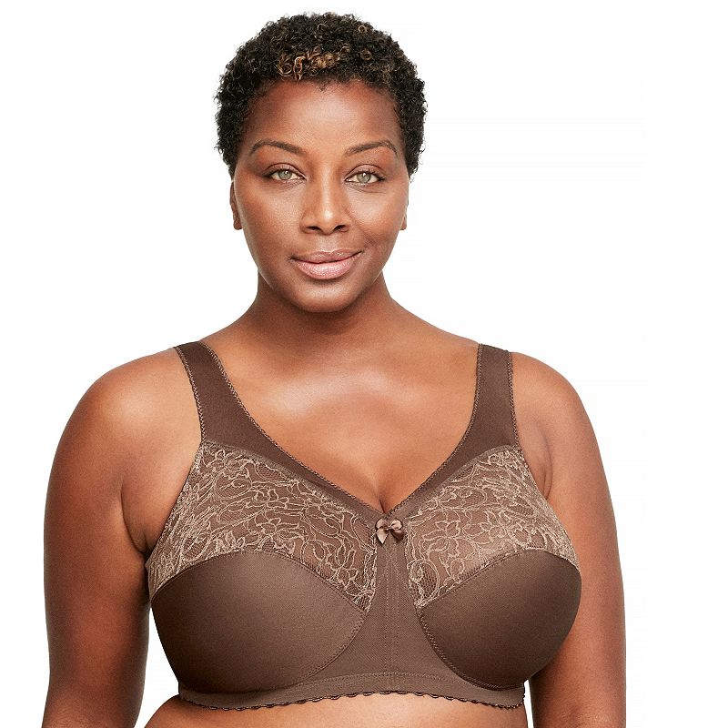 Glamorise MagicLift Original Full-Figure Wireless Support Bra 1000, Women's, Size: 56 H, Brown