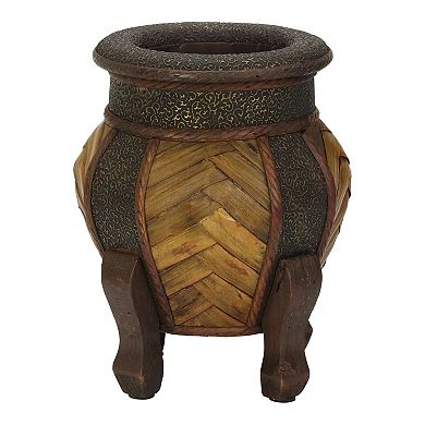 nearly natural 2-pc. Round Weave Decorative Planter Set