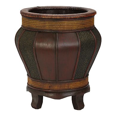 nearly natural 2-pc. Round Decorative Planter Set