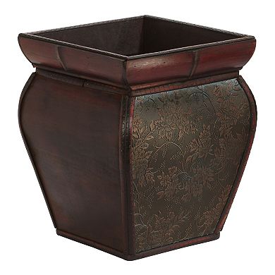 nearly natural 4-pc. Square Floral Decorative Planter Set