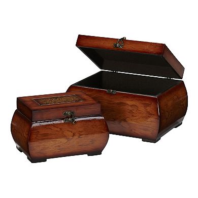 nearly natural 2-pc. Lacquered Wood Chest Set
