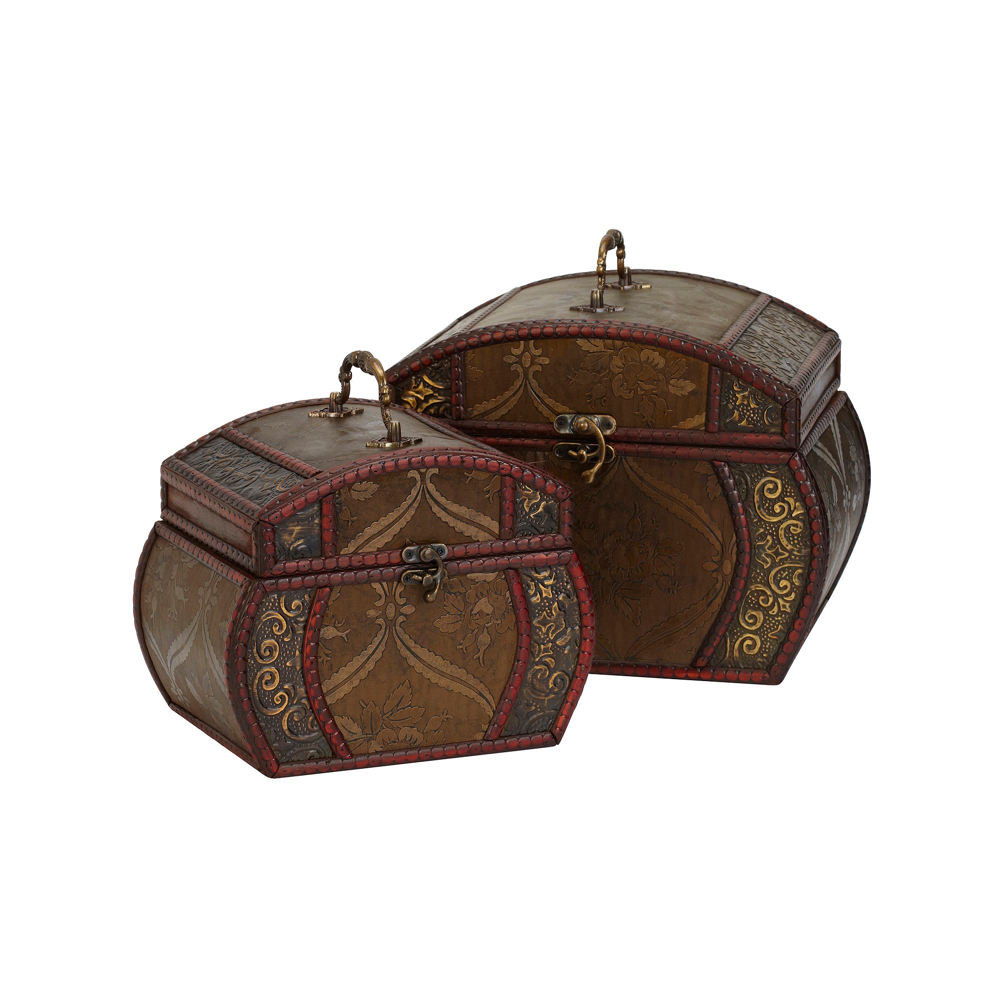 nearly natural 2-pc. Floral Decorative Chest Set, Brown