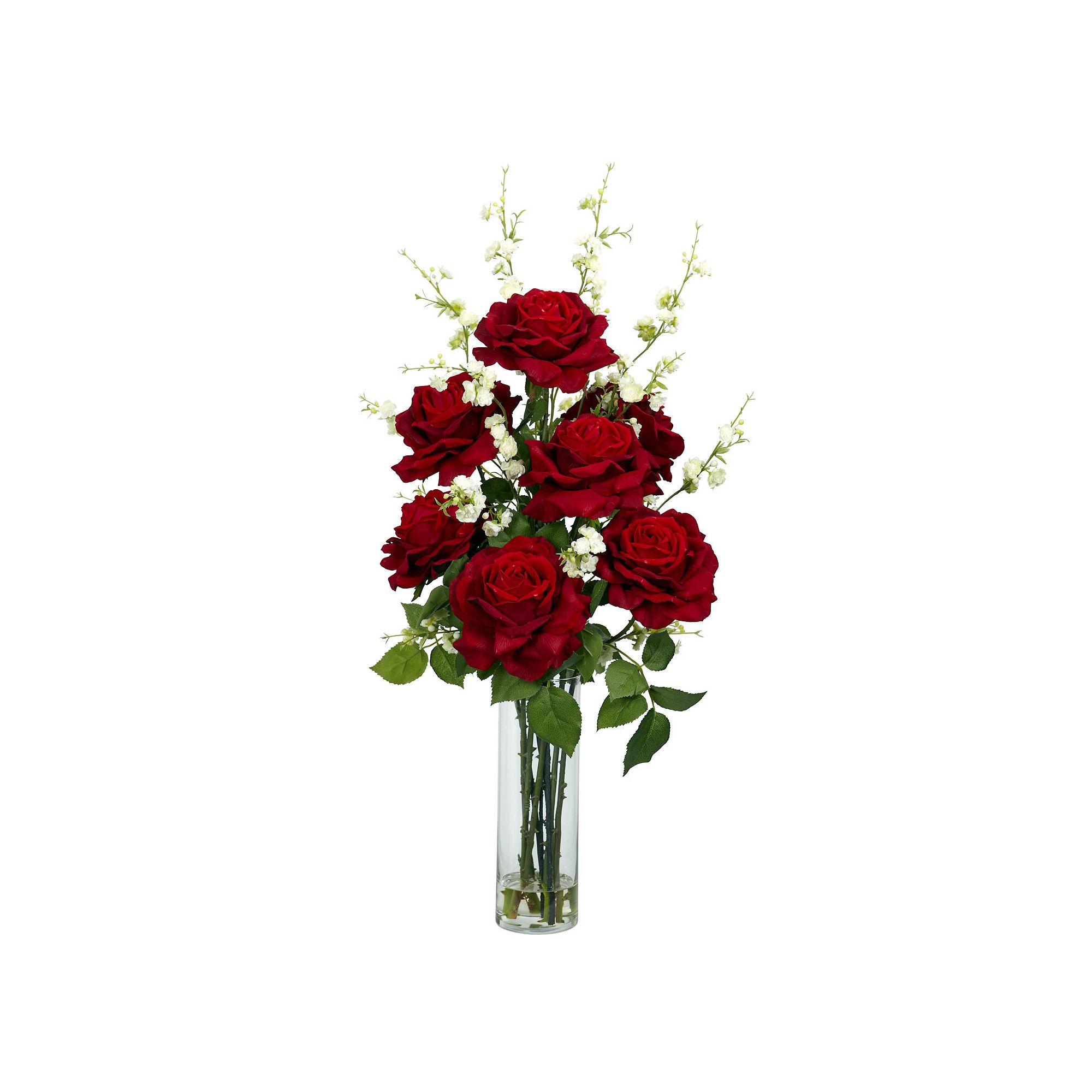 nearly natural Liquid Illusion Silk Rose & Cherry Blossom Floral Arrangemen