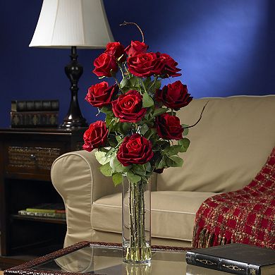 nearly natural Liquid Illusion Silk Rose Floral Arrangement