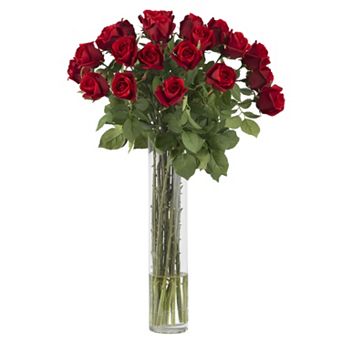 nearly natural Silk Rosebud Floral Arrangement