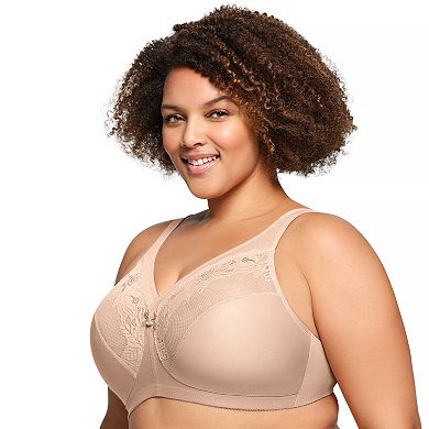 Glamorise Bra: Magic Lift Unlined Wire-Free Full-Figure Minimizer Bra 1003