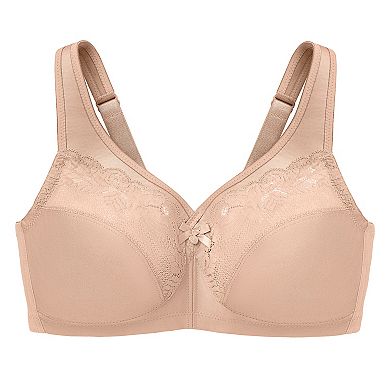 Glamorise Bra: Magic Lift Unlined Wire-Free Full-Figure Minimizer Bra 1003