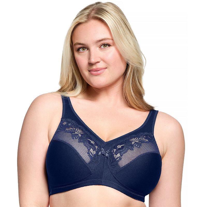 Glamorise Full-Figure MagicLift Wire-free Minimizer Support Bra 1003, Women's, Size: 42 Dd, Medieval Blue