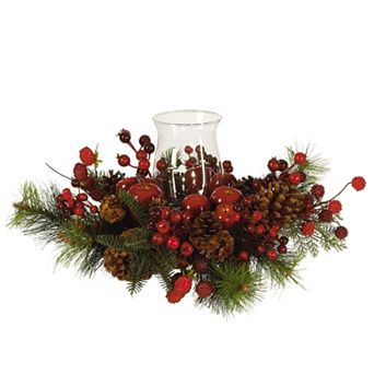 nearly natural Berry Christmas Candelabrum Centerpiece