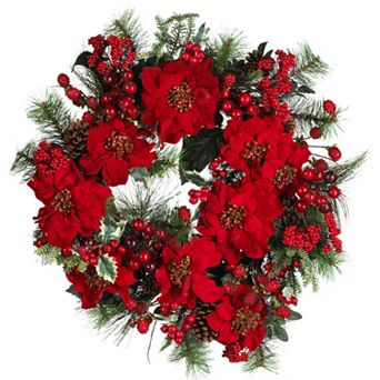nearly natural Poinsettia Wreath