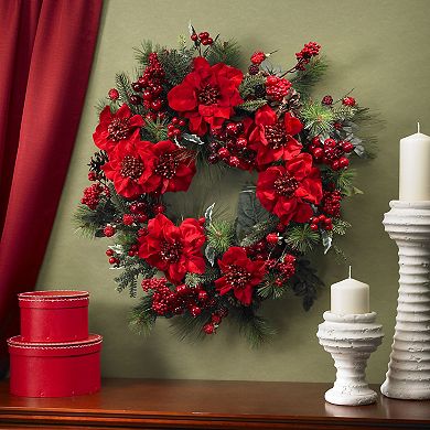 nearly natural Poinsettia Wreath