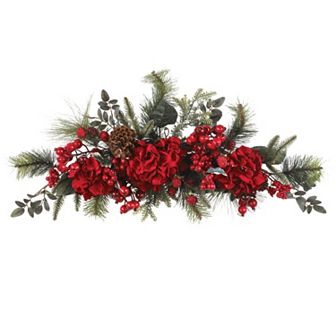 nearly natural Hydrangea Holiday Swag