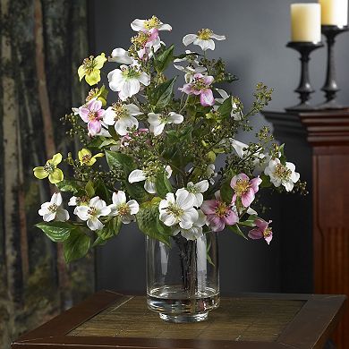 nearly natural Silk Dogwood Floral Arrangement