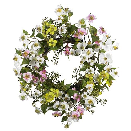 nearly natural Dogwood Floral Wreath