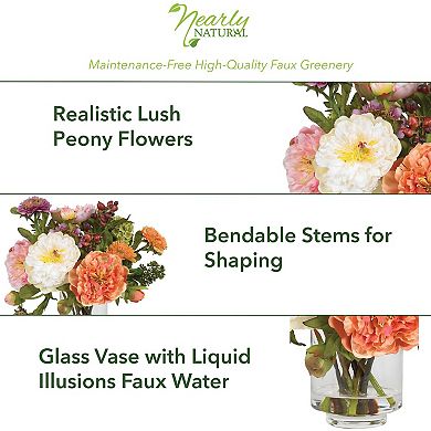 nearly natural Silk Peony Arrangement