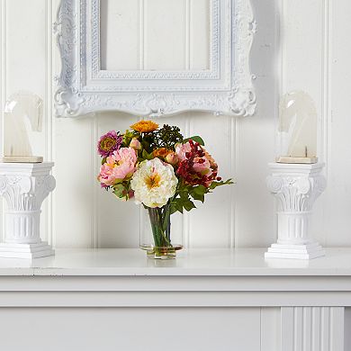 nearly natural Silk Peony Arrangement