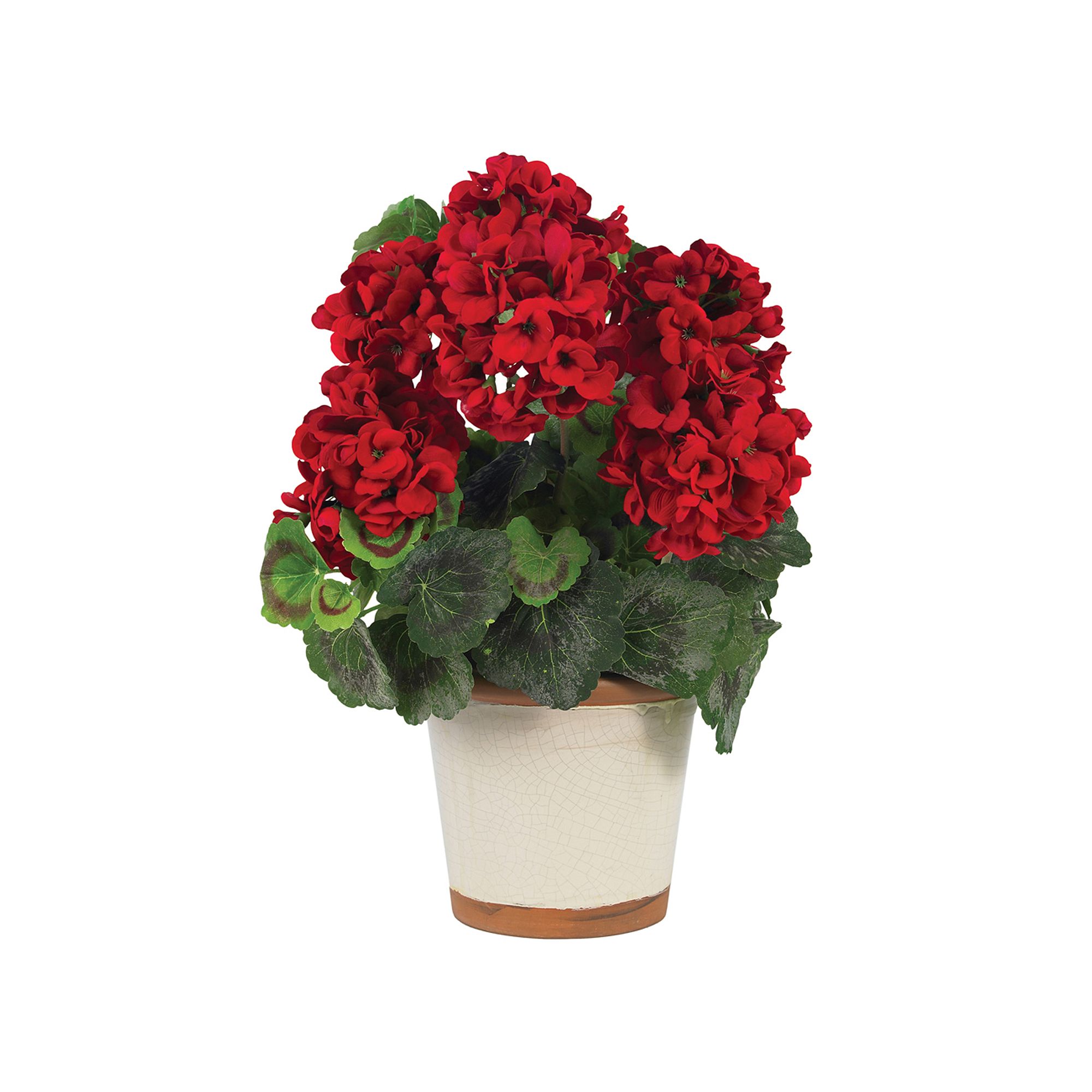 nearly natural Silk Geranium Plant, Red
