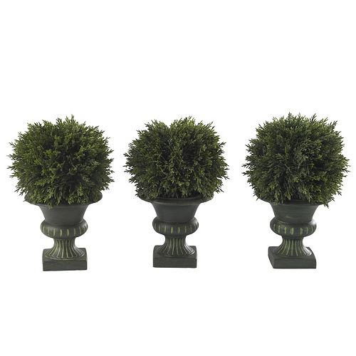 nearly natural 3-pc. Cedar Topiary Set