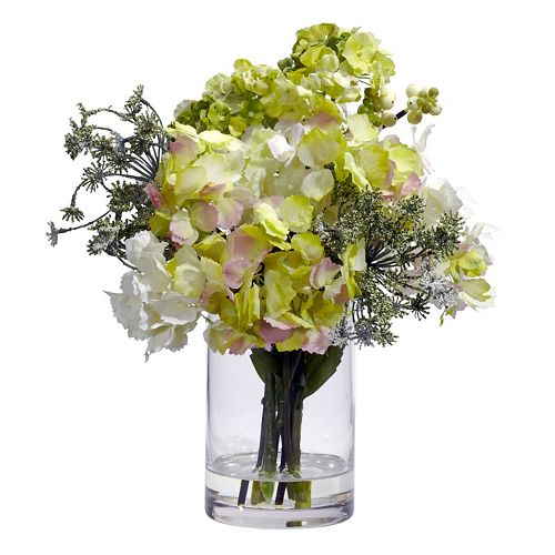 nearly natural Silk Hydrangea Floral Arrangement