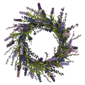 nearly natural 20 in Silk Lavender Wreath