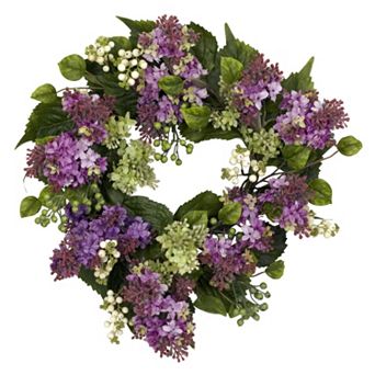 nearly natural 20 in Silk Hanel Lilac Wreath