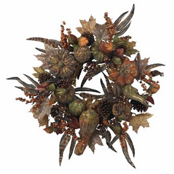 nearly natural 28 in Autumn Pumpkin Wreath