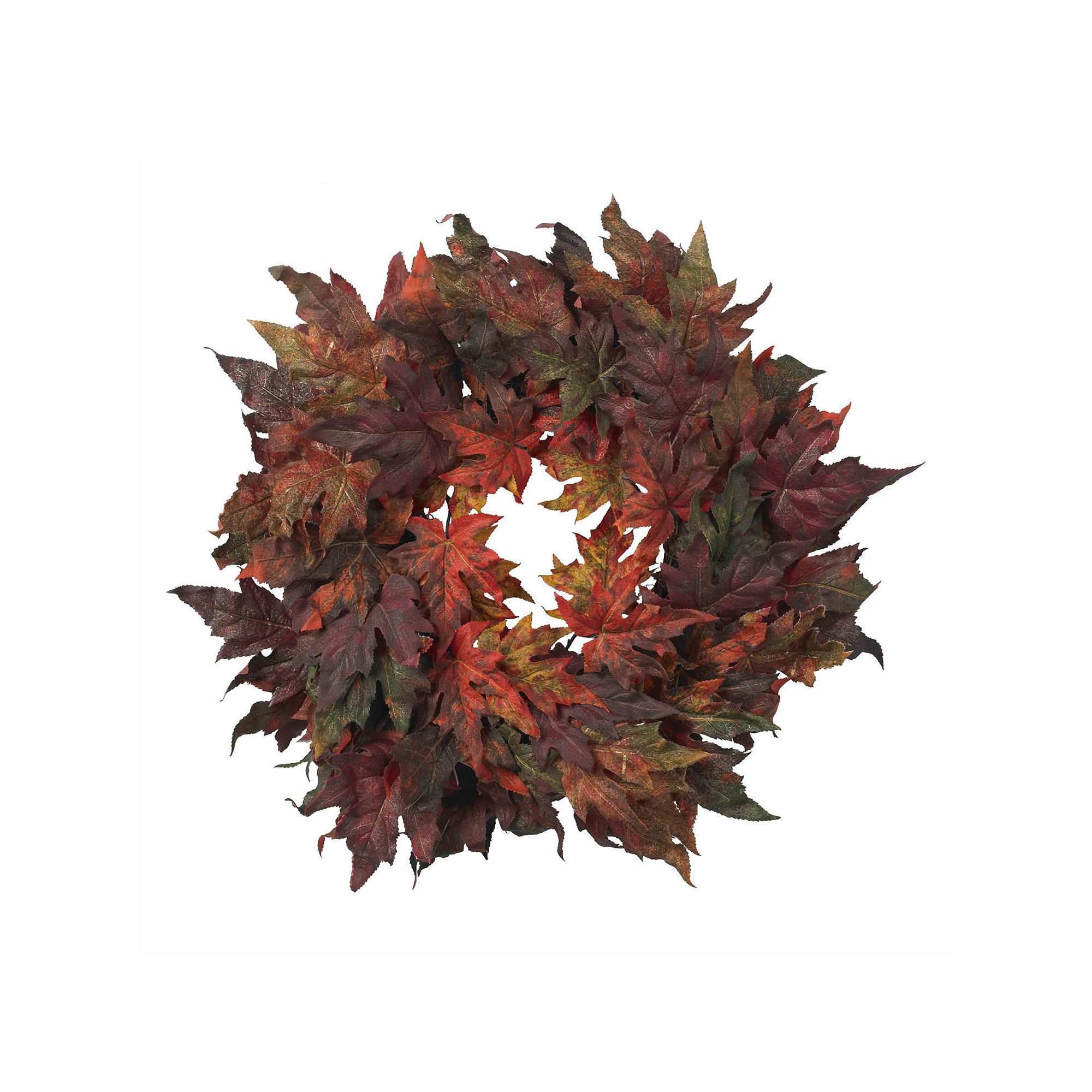 nearly natural 30-in. Maple Leaf Wreath, Orange