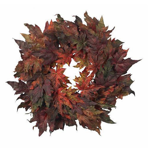 nearly natural 30-in. Maple Leaf Wreath