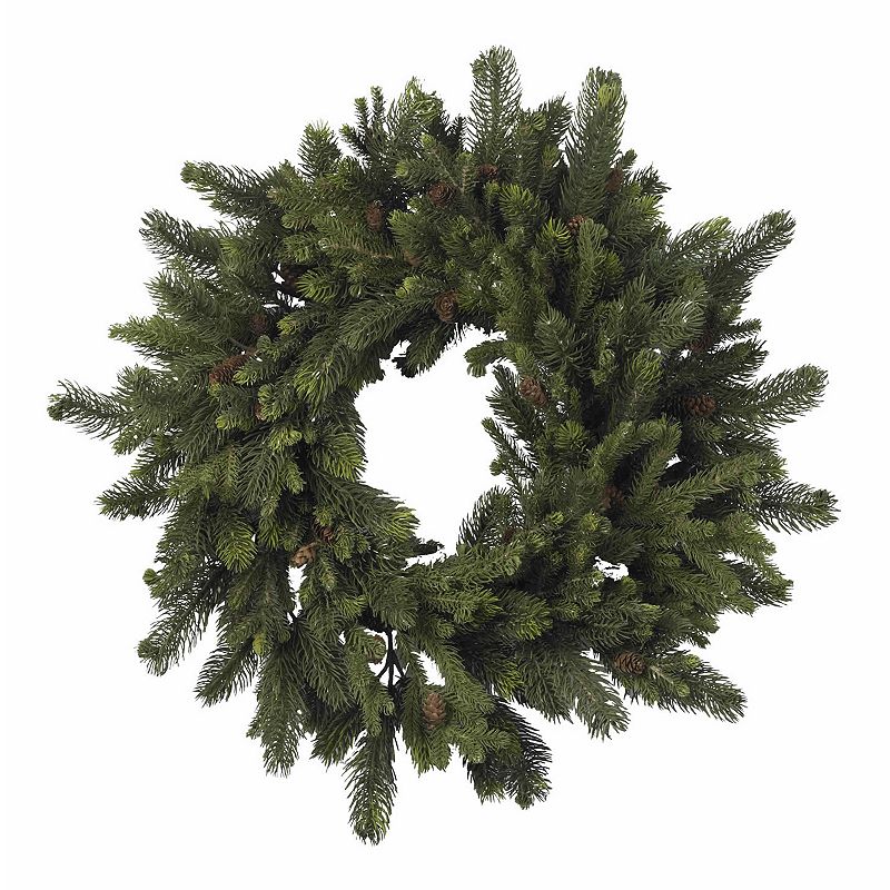 nearly natural 30-in. Pine and Pinecone Wreath, Green