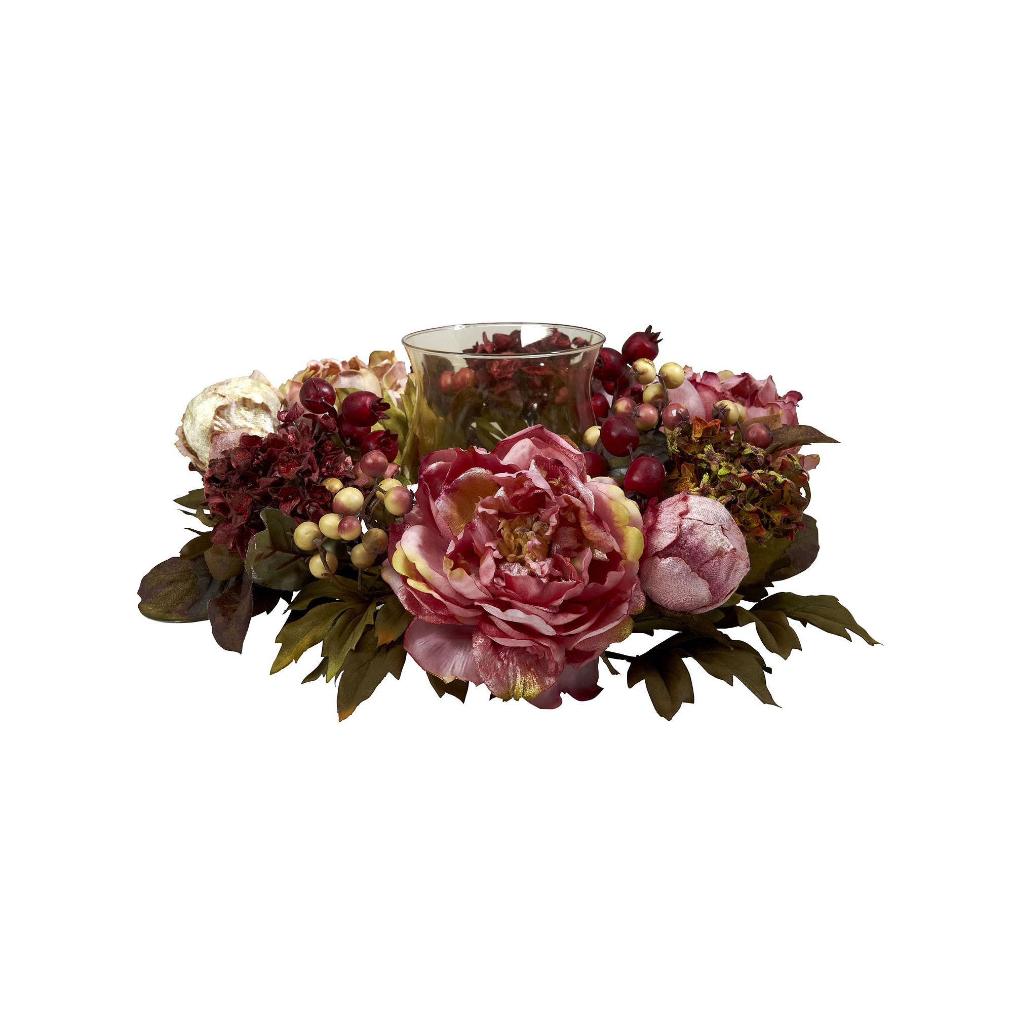 nearly natural Peony Hydrangea Candelabrum, Orange