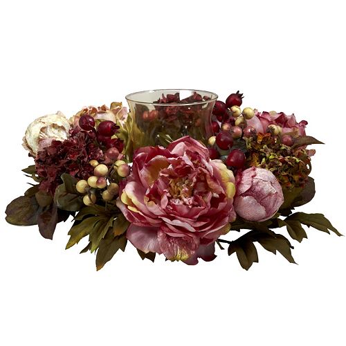 nearly natural Peony Hydrangea Candelabrum