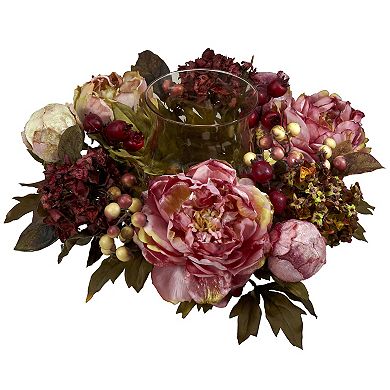 nearly natural Peony Hydrangea Candelabrum