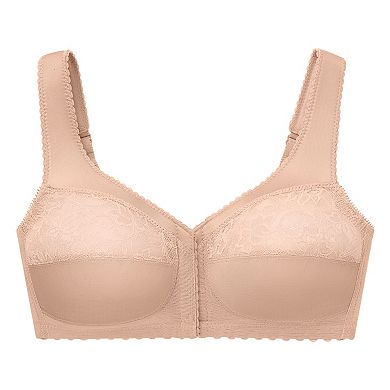 Glamorise Bra: Magic Lift Sheer Lace Unlined Front-Closure Full-Figure Bra 1200