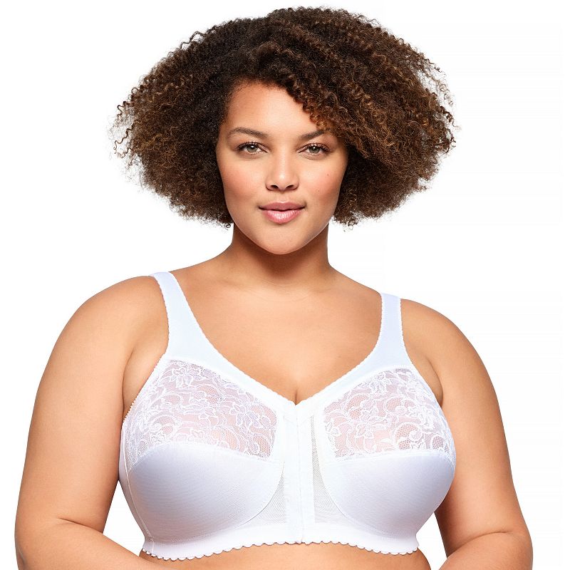Plus Size Glamorise Full-Figure MagicLift Front Close Support Bra 1200, Women's, Size: 40 G, White