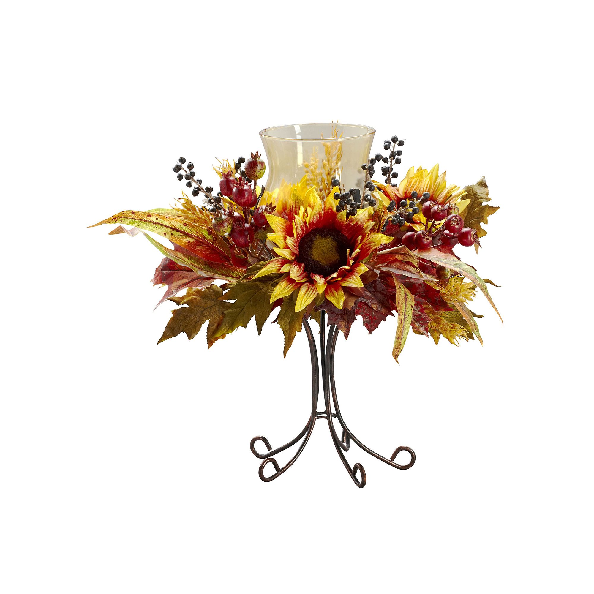 nearly natural Sunflower Candelabrum, Yellow