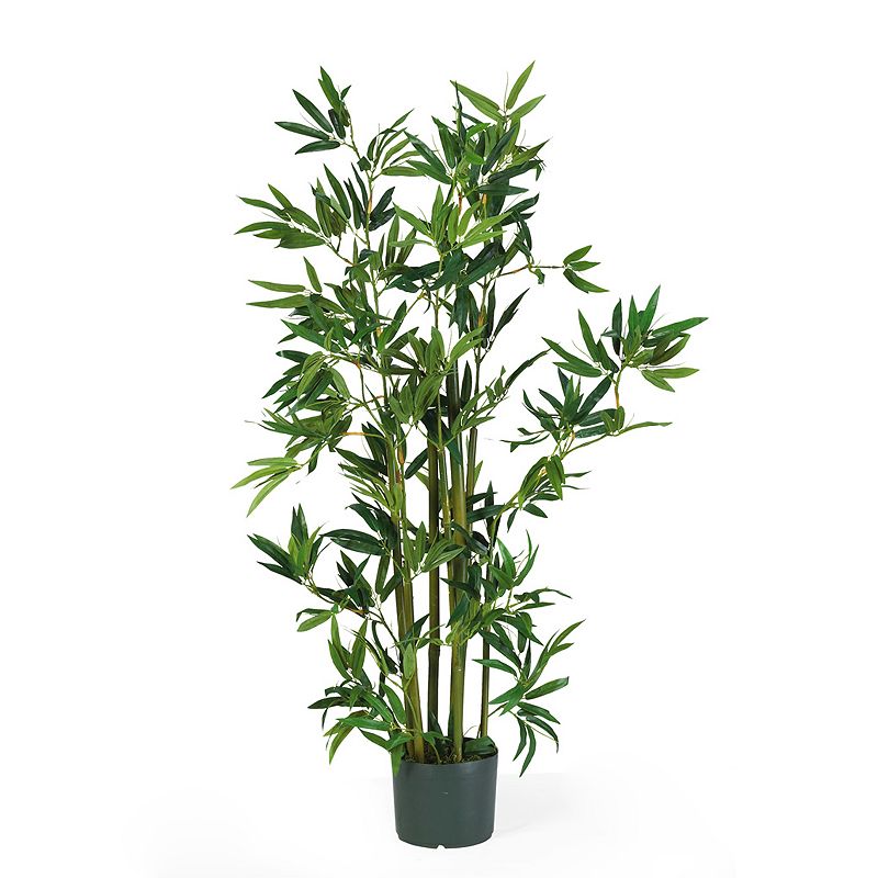 nearly natural 4-ft. Bamboo Silk Plant, Green