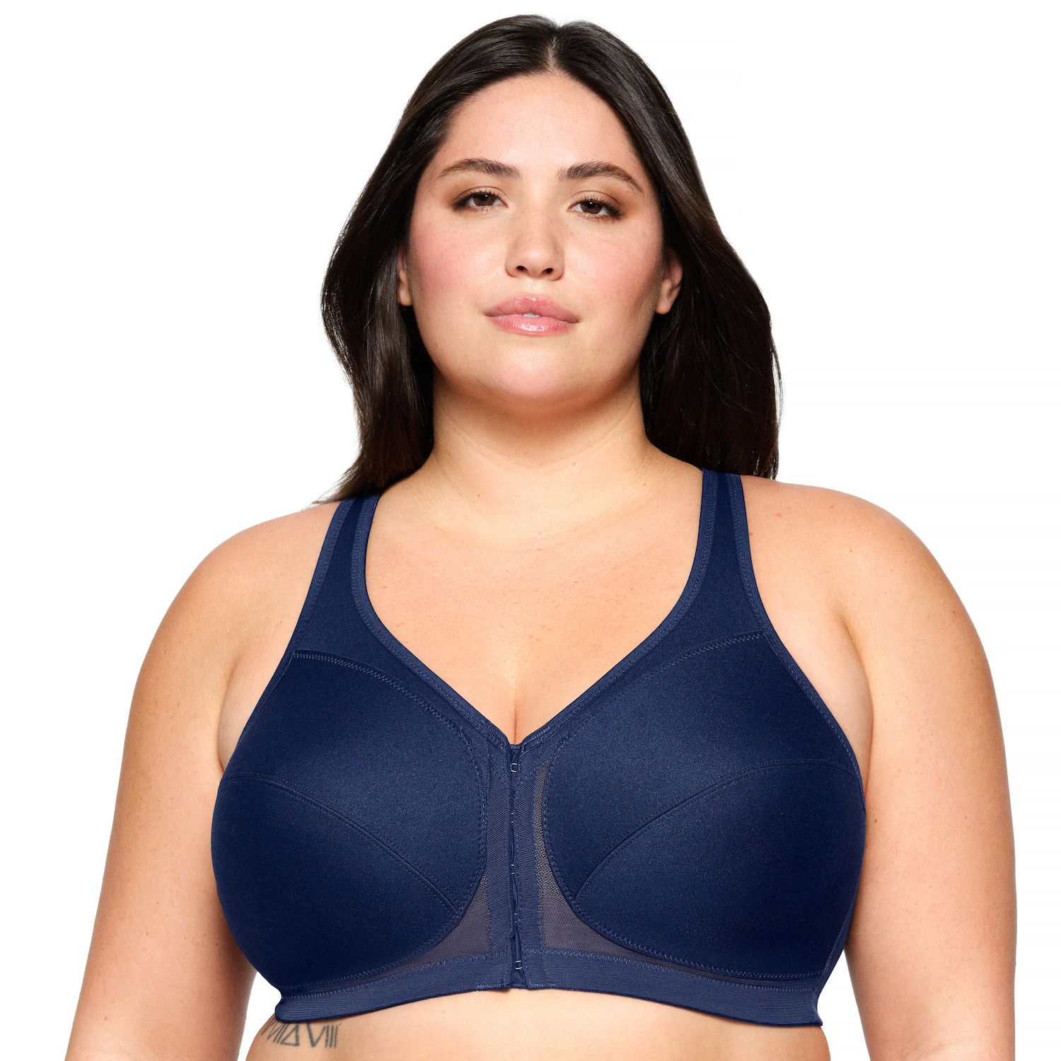 Plus Size Glamorise Full-Figure MagicLift Front Close Posture Back