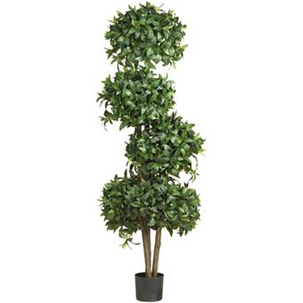 nearly natural 69 in Sweet Bay Topiary Silk Tree