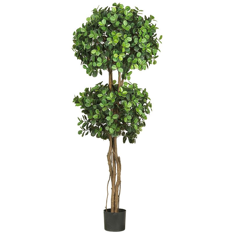 nearly natural 5 1/2-ft. Eucalyptus Topiary Silk Tree, Green