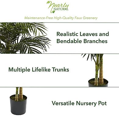 nearly natural 6 1/2-ft. Silk Golden Cane Palm Tree