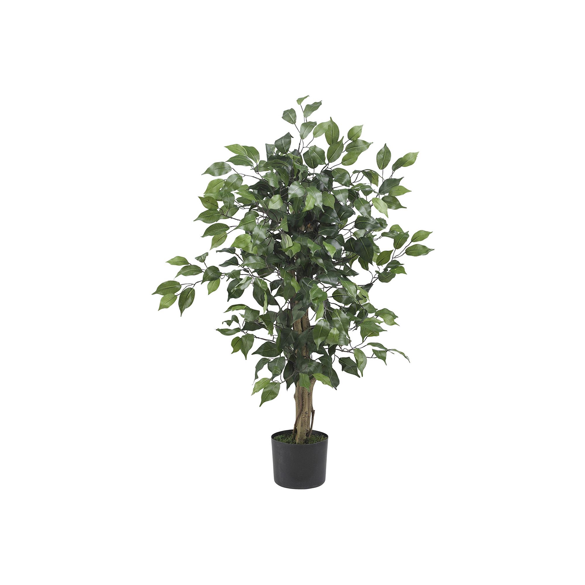 nearly natural 3-ft. Silk Ficus Tree, Green