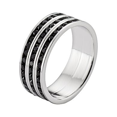 Traditions Jewelry Company Sterling Silver Crystal Eternity Ring