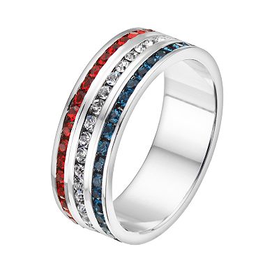 Traditions Jewelry Company Sterling Silver Crystal Eternity Ring