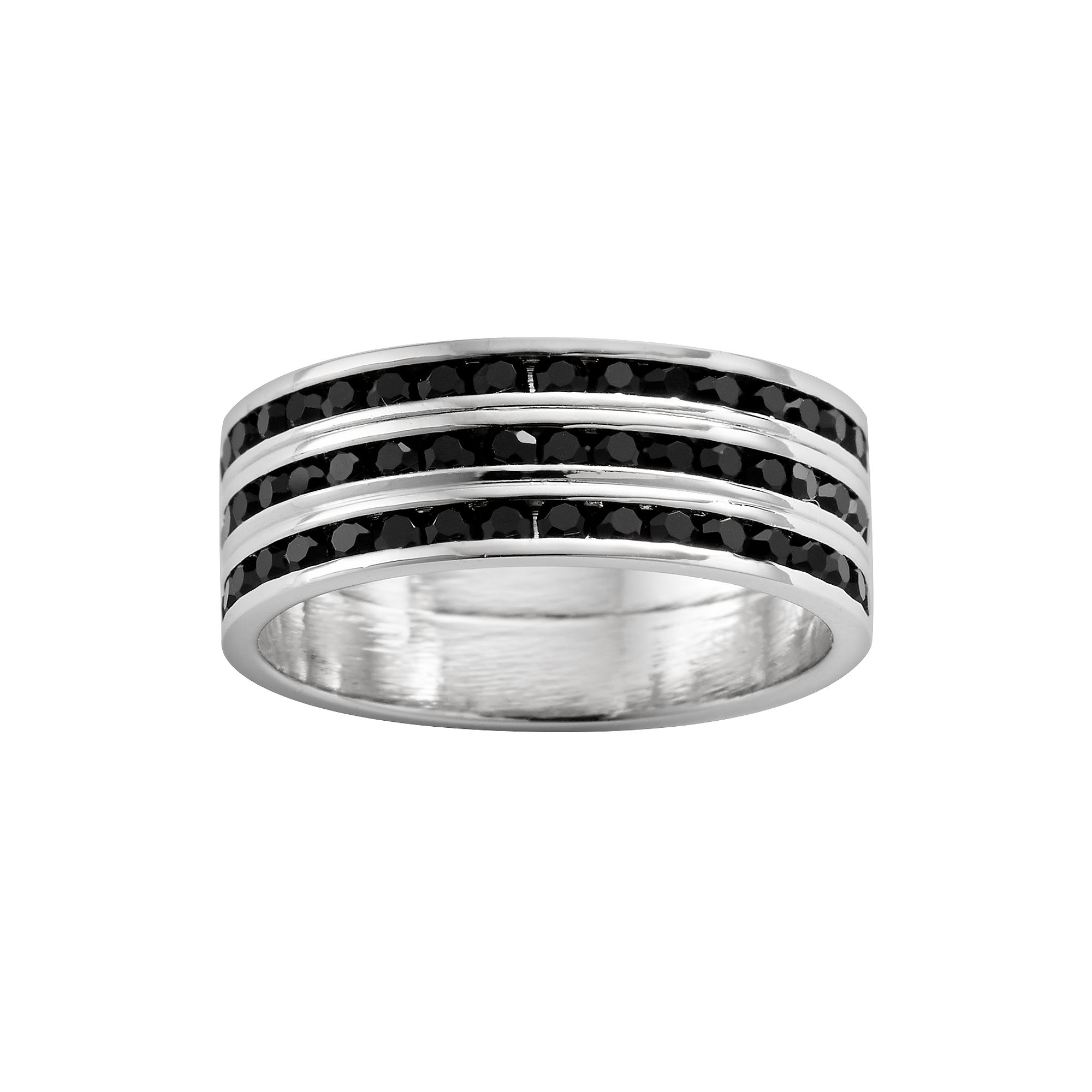 Traditions Jewelry Company Sterling Silver Crystal Eternity Ring, Womens, 